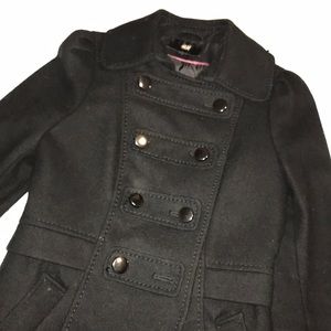H&M black peacoat